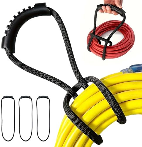 Verlängerungskabel-Organizer & Aufhänger (3er-Set, 40 cm), Kabelaufhängung, Kabelbinder mit Griff, Schwere Aufbewahrungsgurte，und zur Ordnung von Wasserschläuchen in Garagen und Werkstätten，Kabel