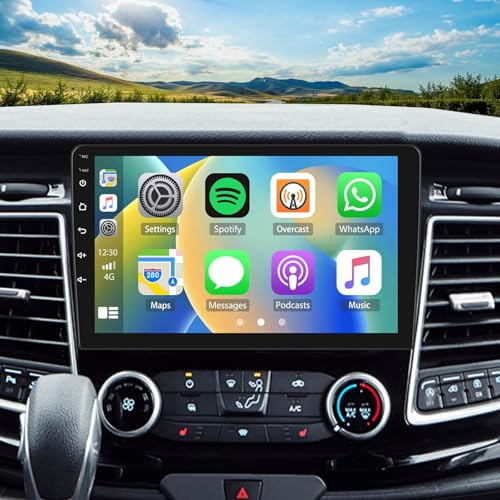 PLKEQS Autoradio Android 15 da 4GB-64GB per F-ORD Transit Custom (2018-2022), Schermo Touch da 10 Pollici, Lettore multimediale con Radio, Carplay, Navigazione GPS, WiFi, Bluetooth, FM, SWC,K1 PRO