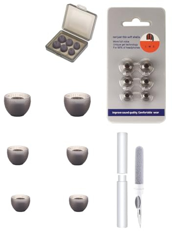 3 Pairs Silicone Earbuds for Sony WF-1000XM5/1000XM4/1000XM3，daunke Replacement Earbuds，3 Different Size (S/M/L)，soft and comfortable，for In-Ear Headphones，Transparent Black
