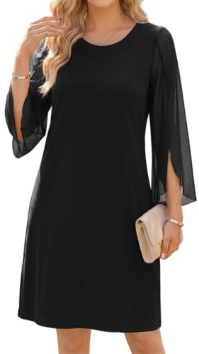 Enmain Cocktail Dresses for Women UK Flutter Sleeve Shift Dress for Summer Evening Party Wedding Guest Occasion