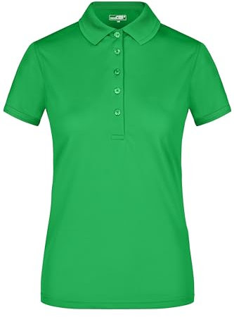 James & Nicholson Damen Aktiv Polo - Funktionelles Poloshirt mit leichter Taillierung | Farbe: green | Grösse: M