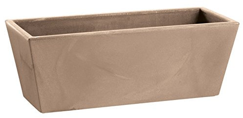 hydroflora 63002325 fioriera da Balcone Nicoli Mysia 50 x 20 x 18 cm, Colore Avana Opaco