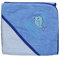 Wolimbo Kapuzenhandtuch personalisiert mit Namen und Motiv - blau - 140x140 cm - für Baby und Kinder
