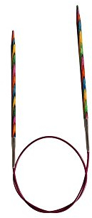 KnitPro Symfonie – Rundstricknadel mit Holztip, Mehrfarbig, 9.00mm