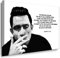 Julia-Art - Bilder Johnny Cash Leinwandbild Porträt Zitat Quotes Schwarz-Weiß Kunstdruck 71 x 51 cm Wandbild XXL Kailrahmenbild Fertigbild SW07-5