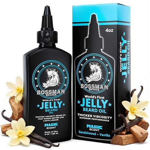 Bossman Jelly Beard Oil (4 oz) - Thicker Formula - Texas Made - Magic Scent