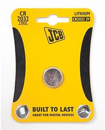 JCB CR2032 Lithium Coin Battery Type: CR2032 Battery Chemistry: Lithium Voltage: 3 (Volts) Capacity: 220 (mAH) Suitable for use in cameras, Key Fobs & watches by Speaksmart® UK
