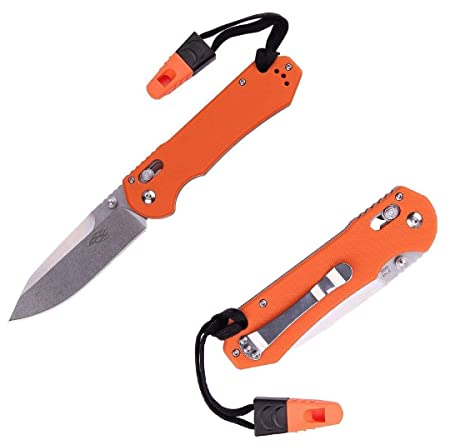 Ganzo Cuchillo Navaja, Unisex, G7452-OR-WS, Naranja, Talla única