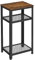 VASAGLE Table d'appoint, Table de Chevet, Bout de canapé, Table pour téléphone, avec 2 étagères en Treillis, pour Bureau, Couloir, Salon, Cadre en Acier, Marron Rustique et Noir LET75BX