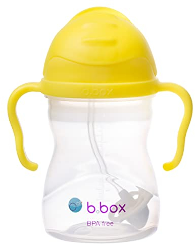b.box Tazza con Cannuccia | Bicchiere con Cannuccia Bambino | Coperchio Scorrevole, Cannuccia Ponderata, Antigoccia e Ergonomica | Senza BPA, Lavabile in Lavastoviglie | 6+m | 240 ml