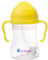 b.box Sippy Cup with Weighted Straw and Easy Grip Handles, 6+ Months, Reusable Baby Water Bottle with Single Flip Lid, 240ml, Lemon
