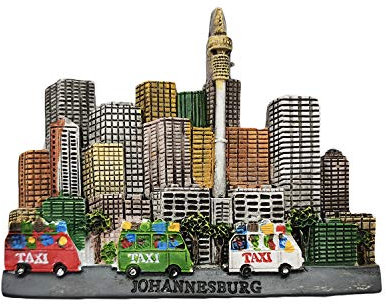 Johannesburg Südafrika 3D Kühlschrankmagnet Souvenirs Handgemachte Harz Magnetische Aufkleber Home Küche Dekoration, Johannesburg Kühlschrankmagnet Sammlung Geschenk