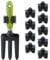 Relaxdays 100 x Gerätehalter, Gummi-Rollen zum Klemmen, Universal Besenhalter für Wand, Garten, Eisen, Stielhalter, grau/schwarz