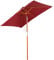 Outsunny Sonnenschirm 200 x 150 x 235 cm Knickbarer Gartenschirm 3-stufig einstellbar rechteckig Strandschirm wasserabweisend und UV-beständig für Strand Balkon Terrasse Garten Weinrot