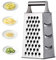 Large Cheese Grater Vegetable Slicer Stainless Steel with 4 Sides, 9.2 Inches Multifunctional Cutter Planing for Ginger, Garlic, Cucumbers, Carrots, Cheese, Potato, graters for Kitchen (Silver)