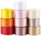 10 Rouleaux 50M Ruban Couture Satin Mixte Coloris Bande de Ruban Satin 25mm en Polyester DIY Décoration Loisirs Créatif pour Emballage Cadeau Artisanat Mariage Cérémonie Faire Nœud Papillon