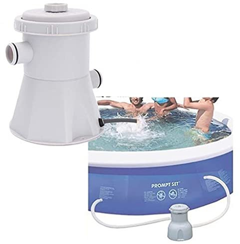 GJXJY Filtre Piscine Gonflable Pompe SystèMe Kit,300gal Filtre Cartouche pour Les Piscines Au Sol Piscine Gonflable ÉLectrique,16×16×19cm,Kit Complet