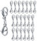 20 Pcs Lobster Clasp Double Opening, Lobster Claw Clasps Double Head, Stainless Steel Bracelet Connectors Extenders Snap Hooks for DIY Jewellry Bracelets Necklaces Crafts Making - Silver