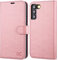 OCASE Coque Samsung Galaxy S22, Antichoc TPU Housse Samsung S22 5G Cuir PU Portefeuille Etui [RFID Blocage] [Fentes pour Cartes] [Fermoir Magnétique] Coque pour Galaxy S22 (6,1 Pouces) - Rose