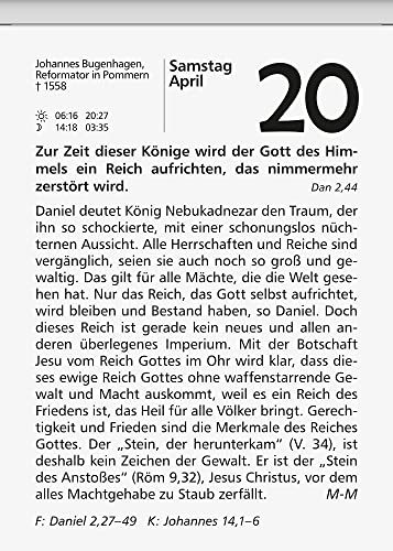 BRUNNEN Tageskalender „Neukirchener Kalender“ 2023 Blockgröße 11 x 15 cm, Rückwand 17 x 29,7 cm