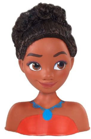Just Play Disney Princess Moana Tête de Coiffure Mini 14 cm avec Brosse à Cheveux pour Le Plaisir de Coiffure, à partir de 3 Ans