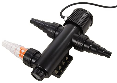 AquaForte - GUV-209 UV-C 9W, Max. Teich 8m³, Durchfluss 1,5m³/h | Quick Lock-Anschluss, Schlauchtüllen 20/25/32/40mm, UV-Schauglas