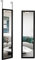RELAX4LIFE Miroir Accroche Porte 119x33cm Cadre Alliage d'Alu Verre avec Film Antidéflagrant, Miroir Porte Suspendu pour Chambre Vestiaire Entrée, Noir