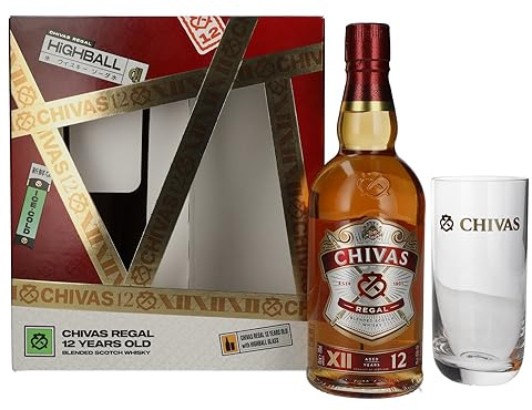 Chivas Brothers Regal 12 Years Old Blended Scotch Whisky 40% Vol. 0,7l in Geschenkbox mit Glas