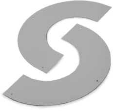 Edelstahlschornstein Wandrosette zweiteilige I Zubehör für Kamin und Ofen I Passend für ein Schornsteinrohr mit 200 mm Außendurchmesser I Gute Abdichtung I Oskar