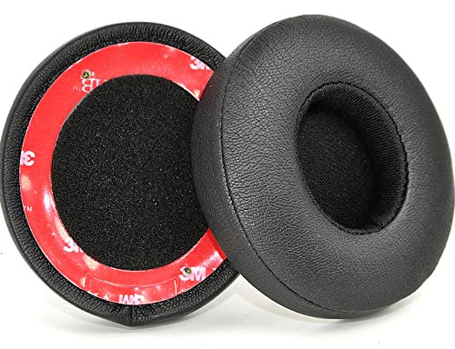 Solo3 - Cuscinetti auricolari di ricambio per cuffie Beats Solo 2 e Solo 3 Wireless On-Ear, cuscinetti auricolari in memory foam con morbida pelle proteica (nero)