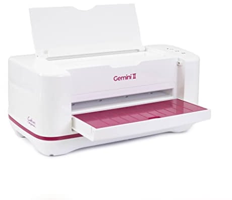 Gemini II Electric Die Embossing Machine with Pause and Rewind-9 x 12.5 Cutting Platform, Vinyle, White, Taille Unique