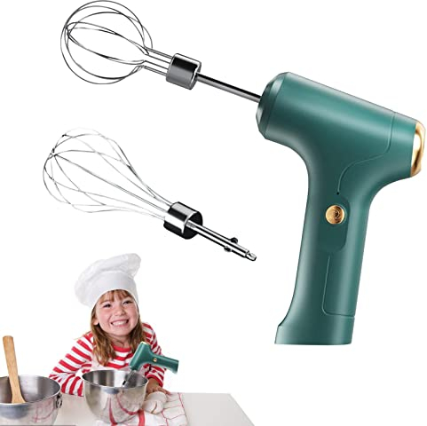 Youao Mélangeur à Main,Batteur à Oeufs Rechargeable Portable avec 2 têtes - Cuisine mélangeur Nourriture d'acier Inoxydable pour la pâte Fromage Beurre crème d'oeufs