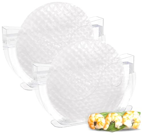 Mcvomv Reispapier-Wasserschüssel Dipper Spring Roll Maker Spring Roll Wasserschale S pring R oll Wasserlöffel Reispapierhalter mit Seitentasche für R Ice P Paper Wrappers 2 Stück