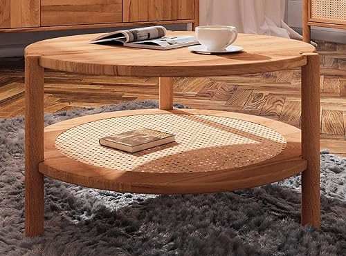 Couchtisch Wellsford 50 Kernbuche massiv geölt - Abmessungen: 80 x 80 x 35 cm (B x T x H)