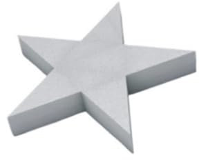 Generico Natale Stella Bianca in POLISTIROLO 50 CM Diametro 5 CM Spessore ADDOBBI Natalizi