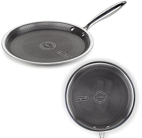 ROSMARINO HexaPRO 2.0-28 cm Crepe Pfanne – Premium Antihaft-Pfannkuchenpfanne für professionelles Kochen, kratzfest und vielseitig einsetzbar auf allen Herdarten