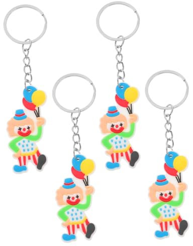 STOBAZA Einzigartiger Clown-schlüsselanhänger 4-teiliges Schlüsselring-set Für Rucksack Geldbörse Schlüssel-