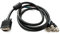 System-S VGA Kabel 180 cm HD15 Stecker zu 5 BNC RGBHV Stecker Koaxial Adapter in Schwarz