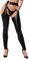 .NoirHandmade Damen Wetlook Chaps schwarz Strümpfe mit Strumpfhalter dehnbar ouvert mit Druckknöpfe 3XL