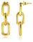 Dochais 18K ohrringe Gold Hängend Büroklammer-Viereck Glieder Creolen ohrringe mit 925 Sterling Silber Pfosten, Zierlicher Vergoldete earrings für Modische Damen
