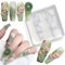 Lotus Flower 3D Moules en silicone époxy pour décoration d'ongles Motif lotus Fleur Sculpture Tampon à ongles Moule en silicone Fleurs Fleur Lotus Feuille Décoration Nail Art Mold Moules en silicone