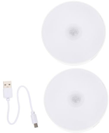 HOMSFOU 2stücke Usb Aufladbare Nachtlicht Mit Bewegungsmelder Smart Induktionslampe Für Schlafzimmer Flur Und Schrank Warmweiß Und Kaltweiß Einfache Installation Ohne Bohren