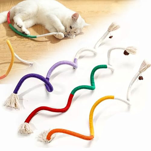 WAVATA 3 Stück Katzenminze Spielzeug Beißseil, Katzenminze Stick, Katzenspielzeug Beißseil, Interaktives Katzenspielzeug, Katzen Spielzeug Beißseil, Für Zahnpflege Katzen Und Gegen Mundgeruch