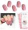 Semi Cured Gel Nails Strips, 20 PCS Gel Nail Stickers, Nail Polish Strips, Gel Nail Wraps UV for Home Nails DIY, Salon Quality & Easy to Use
