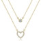 GEMAURA Layering Halskette 14K Vergoldet Goldkette Hypoallergene Doppel Silberkette Damen Silber 925 mit Anhänger Schmuck für Frauen