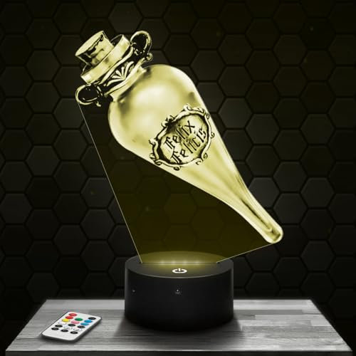Nachttischlampe Trank Felix Felicis H. Potter Dekoration für Jungen- und Mädchenzimmer, 3D-Lampe Film Fantasy Magie Geschenkidee Geschenkidee Bürodekor. Originelles Weihnachts geschenk für Teenager