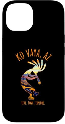 Hülle für iPhone 14 Ko Vaya Arizona USA Tanzender Kokopelli Südwesten Design