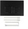 QOXEZY Chrome Dual Flush Plate For GEBERIT Series Sigma01 Sigma10 Sigma20 Sigma21 Sigma30 Plastic Construction, Silver Black White Khaki Gold Options(Black)