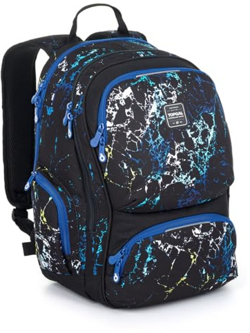 ROTH Schulrucksack ab der 5. Klasse (ca. 145 cm), ergonomisch mit Aluminiumverstärkung, wasserabweisend & leicht, mit reflektierenden Elementen, 27 L Schulranzen mit Brustgurt & Laptopfach. (Vintage)