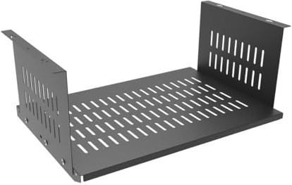 JINGCHENGMEI Under Desk Computer Mount for Small Form Factor SFF Computers and PCs, W 17.3 x H 6.5 x D 12, Compatible with PlayStation 4, PS4 Slim, PS4 Pro for Under Desk Gaming (6.5inch High)